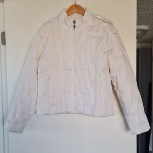 Women's Santco White Puffer Jacket, L